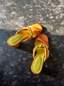 Bright yellow heels