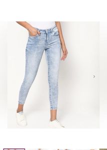 ONLYAcid Wash Mid-Rise Skinny Jeans