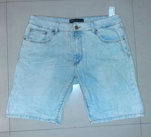 Light Wash Denim Shorts — ZARA Man