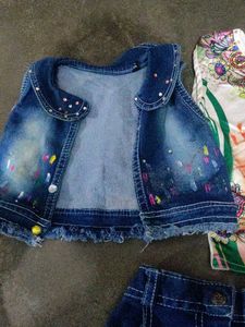 Girls' Denim Outfit Set