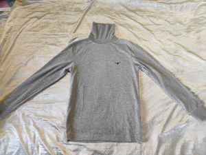 Gray Turtleneck T-Shirt
