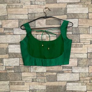 Emerald Green Sleeveless Blouse
