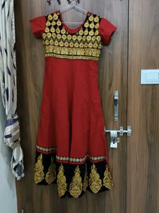 Embroidered Red Kurta