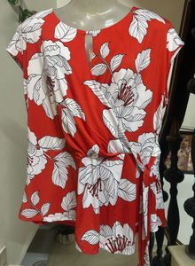 Vibrant Floral Wrap Top