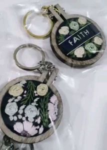 Hand Embroidered Keychain 🗝️