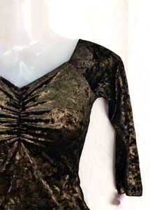 Off-Shoulder Velvet Bodysuit