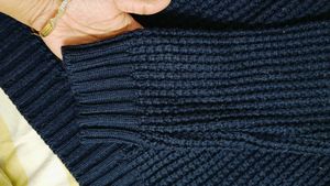 Navy Blue Knitted Sweater