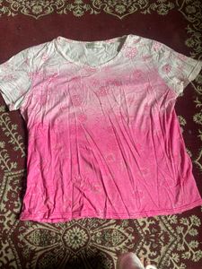 Pink Floral Print T-Shirt