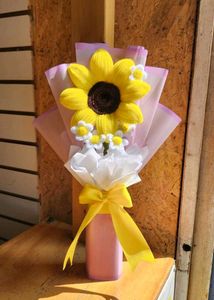 Handmade Crochet Sunflower Bouquet