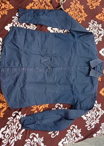 Men's Dark Blue Casual Shirt