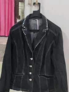Stylish Embellished Denim Jacket