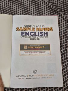 English sample paper CBSE class 10th