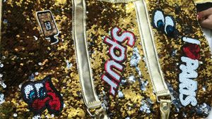 Sparkly Gold Sequin Handbag**free delivery **