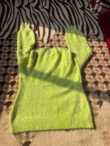 parrot green sweater
