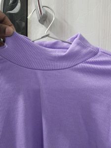 Turtle Neck Ribbed Top