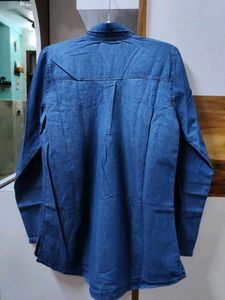 Denim Shirt with Butterfly Print