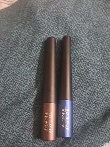 2 Liquid Eyeliners - Blue & Brown