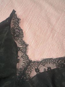 Black Lace Trim Cami Top