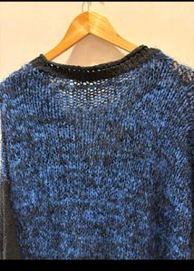 Blue &amp; Black Knit imported Cardigan