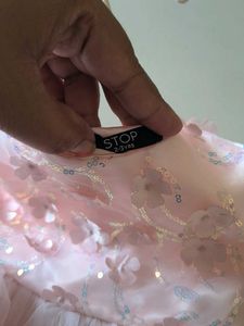 Pink Ruffled Party Dress
