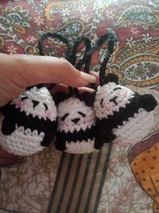 3 panda keychain for only 159rs