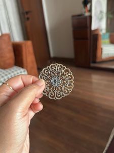 oxidized big Filigree Round studs