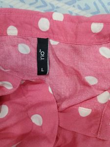 Cute Pink Polka Dot Top
