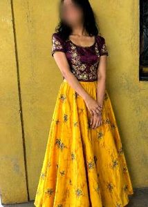 Beautiful Yellow Lehenga Choli