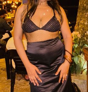 Sparkling Mesh Net Top