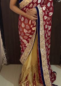 Elegant Embroidered Saree  blouse