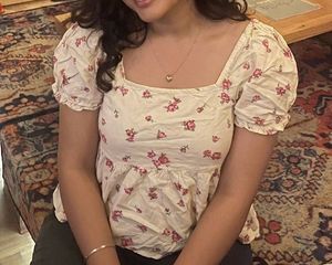 forever 21 floral puff sleeve top