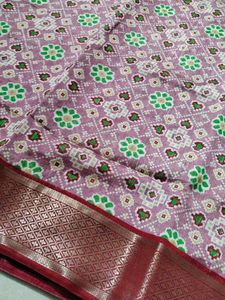 Elegant Pink Floral Saree