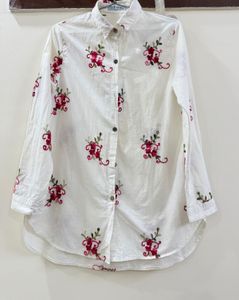 Embroidered White Shirt