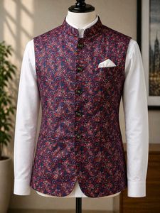 Men's Printed Nehru Jacket