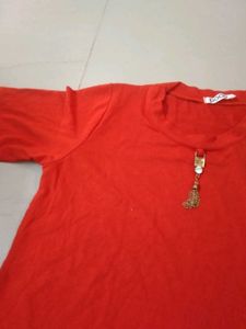 Vibrant Rust dress