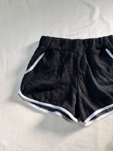 Black Dolphin Shorts with White Trim