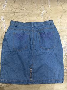Classic Blue Denim Skirt