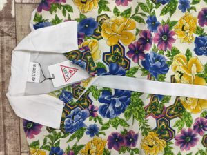 Vintage Guess Floral Button-Up Shirt - XXL