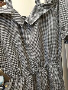 Chic Gingham Cold Shoulder Dress
