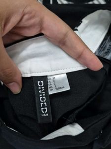 H&amp;M Classic Black Wide Leg Trousers