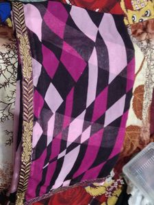 Vibrant Geometric Print Saree