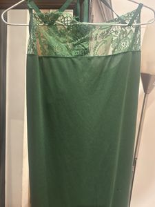 Elegant Green Lace slip dress