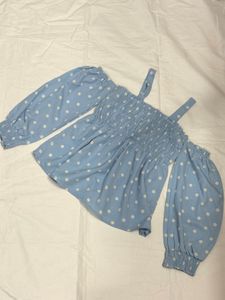Cute Polka Dot Off-Shoulder Top
