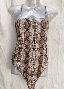 Snake Print One-Piece Swimsuit