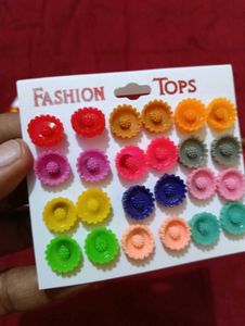 Assorted Flower Stud Earrings