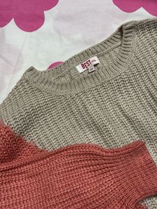 Color Block Knit Sweater