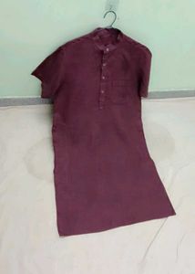 Men's Maroon Kurta
