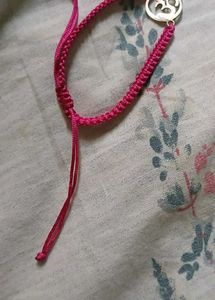 Pink Om Charm Bracelet