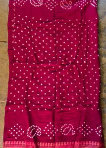 Vibrant Bandhani cotton Silk Dupatta