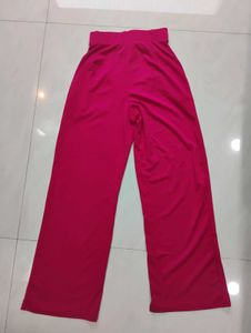 Vibrant Pink Wide-Leg Pants